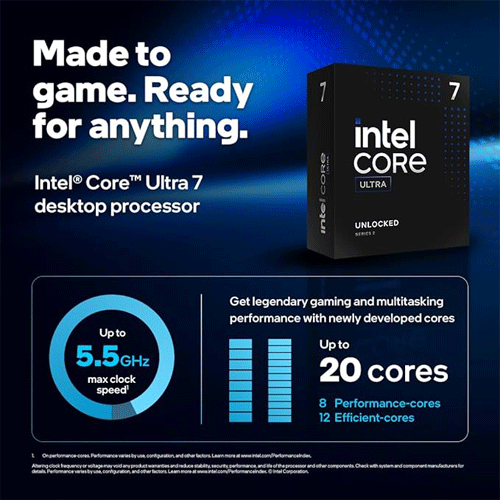 INTEL CORE ULTRA 7 PROCESSOR 265K 36M CACHE UP TO 5.5 GHZ(20 THREADS , 20 CORES ) DESKTOP PROCESSOR (3 YEARS WARRANTY) INTEL CORE ULTRA 7 PROCESSOR 265K 36M CACHE UP TO 5.5 GHZ(20 THREADS , 20 CORES ) DESKTOP PROCESSOR (3 YEARS WARRANTY) - Image 2