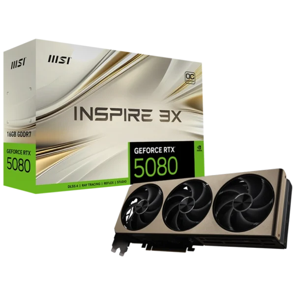 MSI RTX 5080 16G INSPIRE 3X GRAPHICS CARD (3 YEARS WARRANTY)