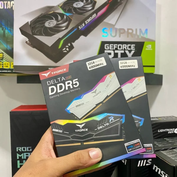 T FORCE DELTA RGB DDR5 6000MHZ INTEL XMP & AMD EXPO BOTH READY 32GB CL38 (16x2) RAM KIT (5 YEARS WARRANTY)