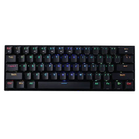 REDRAGON K530 PRO DRACONIC 60% COMPACT RGB WIRELESS MECHANICAL KEYBOARD, 61 KEYS TENKEYLESS DESIGNED 5.0 BLUETOOTH GAMING KEYBOARD AND 16.8 MILLION RGB LIGHTING FOR PC, TABLET, CELL PHONE