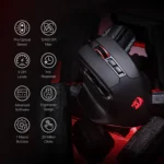 REDRAGON M901 PERDITION 4 GAMING MOUSE RGB BACKLIT MMO 19 MACRO PROGRAMMABLE BUTTONS WITH WEIGHT TUNING SET, 12400 DPI FOR WINDOWS PC COMPUTER (WIRED, BLACK) (Copy) - Image 2