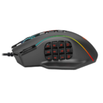 REDRAGON M901 PERDITION 4 GAMING MOUSE RGB BACKLIT MMO 19 MACRO PROGRAMMABLE BUTTONS WITH WEIGHT TUNING SET, 12400 DPI FOR WINDOWS PC COMPUTER (WIRED, BLACK) - Image 3