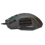 REDRAGON M901 PERDITION 4 GAMING MOUSE RGB BACKLIT MMO 19 MACRO PROGRAMMABLE BUTTONS WITH WEIGHT TUNING SET, 12400 DPI FOR WINDOWS PC COMPUTER (WIRED, BLACK) - Image 3