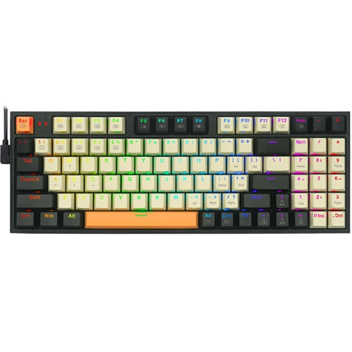 REDRAGON KITAVA K636 RGB USB MECHANICAL GAMING WIRED KEYBOARD RED SWITCH 94 KEYS GAMER FOR COMPUTER PC LAPTOP