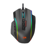 REDRAGON M901 PERDITION 4 GAMING MOUSE RGB BACKLIT MMO 19 MACRO PROGRAMMABLE BUTTONS WITH WEIGHT TUNING SET, 12400 DPI FOR WINDOWS PC COMPUTER (WIRED, BLACK)
