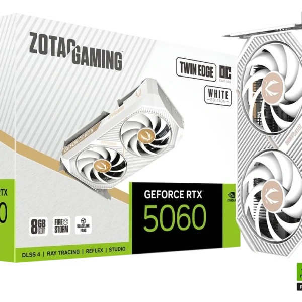 ZOTAC GAMING RTX 5060 TWIN EDGE OC 8GB WHITE EDITION GRAPHICS CARD (5 YEARS WARRANTY)