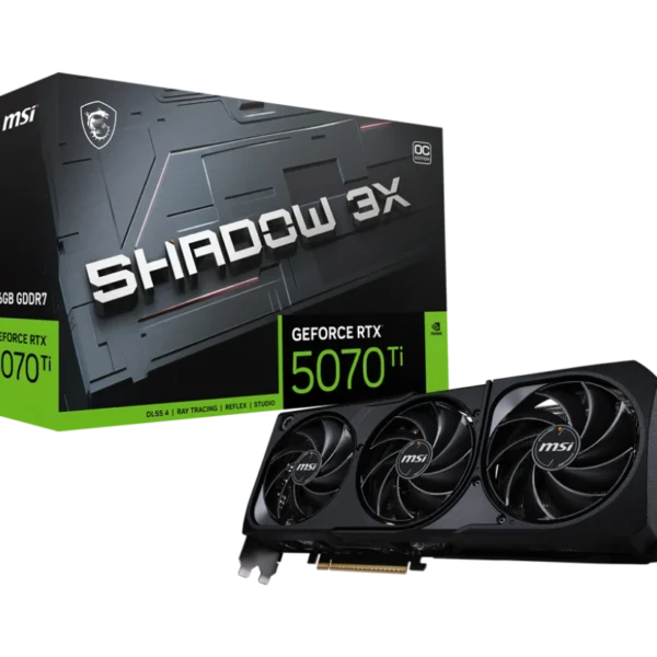 MSI RTX 5070 TI SHADOW 3X OC 16GB GDDR7X GRAPHIC CARD