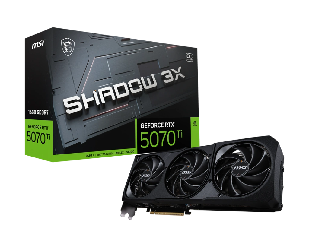 MSI RTX 5070 TI SHADOW 3X OC 16GB GDDR7X GRAPHIC CARD price in sri lanka MSI RTX 5070 TI SHADOW 3X OC 16GB GDDR7X GRAPHIC CARD - Image 1