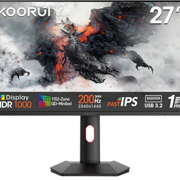 KOORUI 27" S2721PM IPS MINI LED QHD (2560 X 1440) 200HZ (3 YEARS WARRANTY)