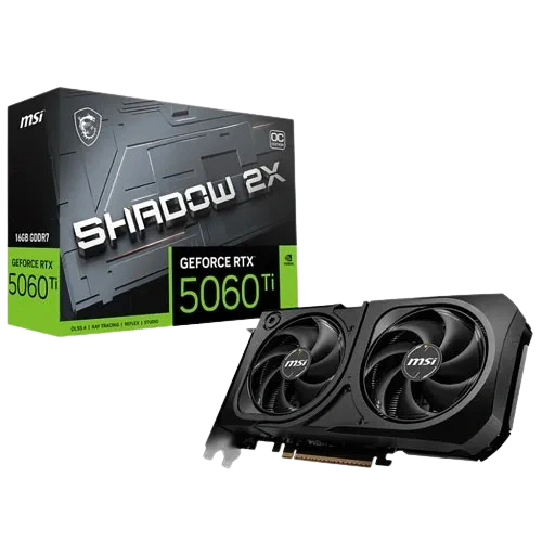 MSI GEFORCE RTX 5060 TI SHADOW 2X OC 8GB GDDR7X GRAPHICS CARD (3 YEARS WARRANTY)