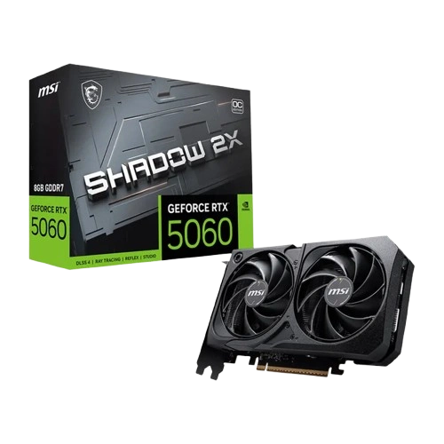 MSI GEFORCE RTX 5060 SHADOW 2X OC 8GB GDDR7 GRAPHICS CARD (3 YEARS WARRANTY)