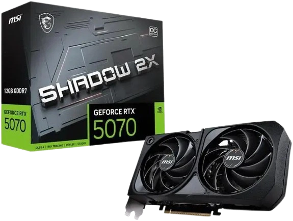MSI GEFORCE RTX 5070 SHADOW 2X OC 12GB GDDR7X GRAPHIC CARD (3 YEARS WARRANTY)