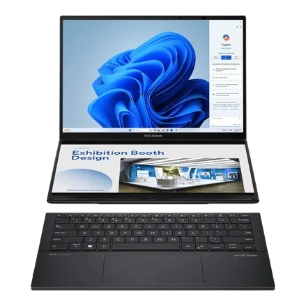 ASUS ZENBOOK DUO UX8406 – ULTRA 9 | INTEL CORE ULTRA 9 285H (UP TO 5.4 GHZ) | 32GB LPDDR5X RAM | 1TB PCIE GEN4 SSD | DUAL 14" 3K (2880×1800) OLED 120HZ TOUCHSCREENS | INTEL ARC GRAPHICS | WINDOWS 11 | 75WH BATTERY |(2YEAR WARRANTY)