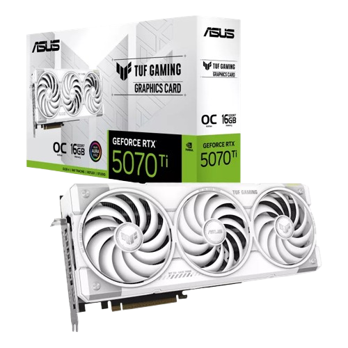 ASUS DUAL RTX 5070TI 16GB GDDR7 WHITE OC GRAPHICS CARD (3 YEARS WARRANTY)
