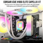 CORSAIR ICUE H100I ELITE CAPELLIX XT 240MM LIQUID COOLER - WHITE ( 5 YEARS WARRANTY ) - Image 2
