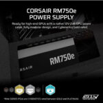CORSAIR RME RM750E CYBERNETICS-750 WATT 80 PLUS GOLD CERTIFIED FULLY MODULAR POWER SUPPLY ( 7 YEARS WARRANTY ) - Image 3