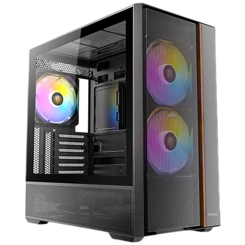 ANTEC FLUX REAR MID TOWER CASE – BLACK (1 YEAR WARRANTY)