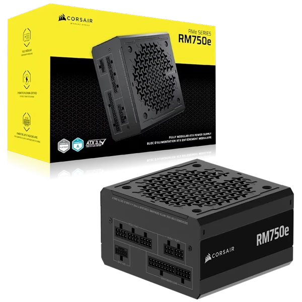 CORSAIR RME RM750E CYBERNETICS-750 WATT 80 PLUS GOLD CERTIFIED FULLY MODULAR POWER SUPPLY ( 7 YEARS WARRANTY )