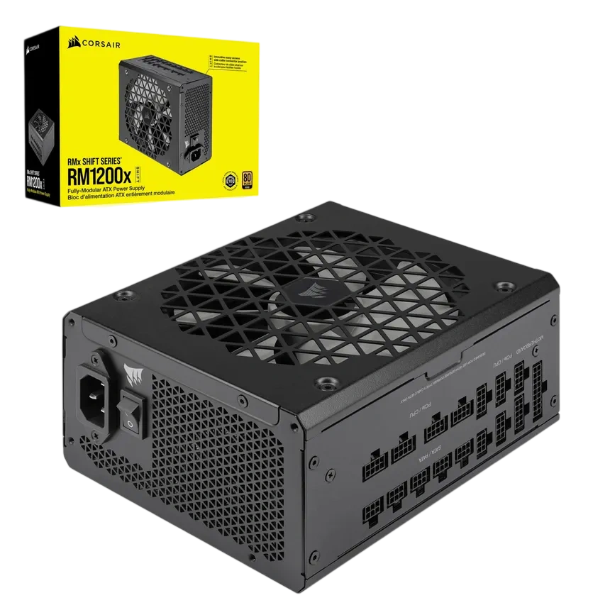 image-Photoroom (2) CORSAIR RM1200X SHIFTE 1200 WATT 80 PLUS GOLD CERTIFIED FULLY MODULAR POWER SUPPLY ( 10 YEARS WARRANTY ) - Image 1